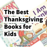 two angled book covers with text overlay that reads The Best Thanksgiving Books for Kids