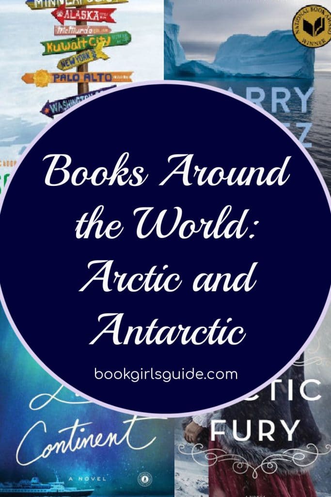 Text over book covers - Books Around the World: Arctic & Antarctica