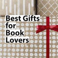 Text on image of presents - Best Gifts for Book Lovers