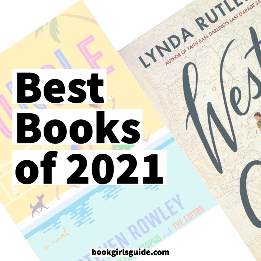 Best Books of 2021 (words over images of faded back book covers)