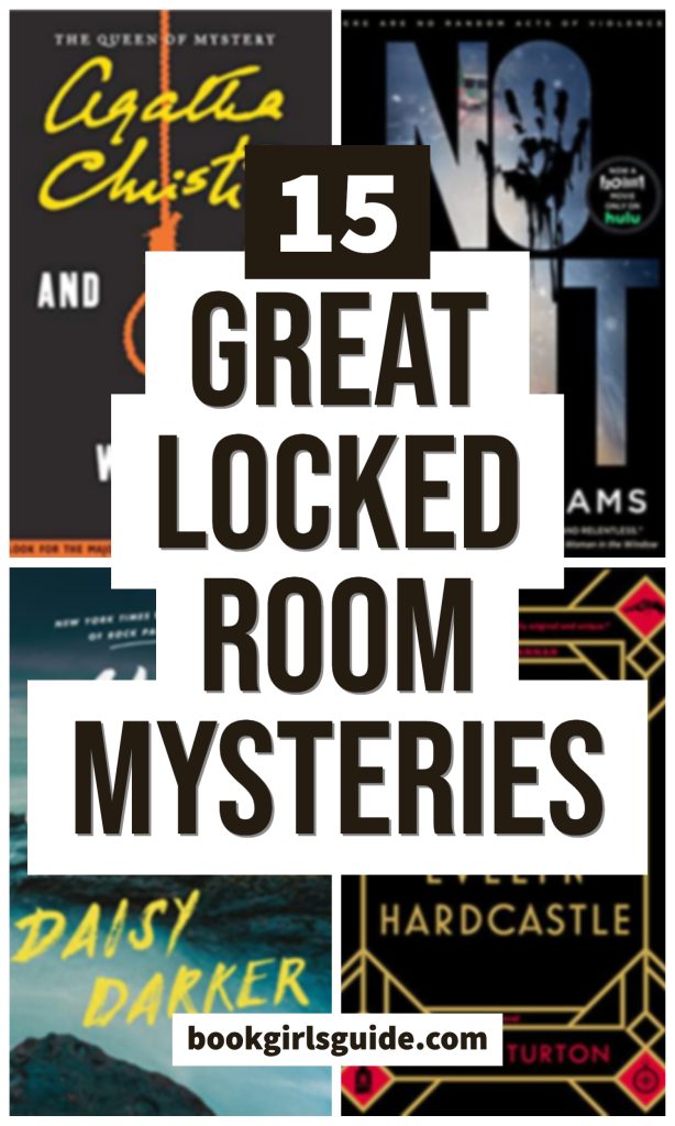 Text reading 15 great Locked Room Mysteries over book covers