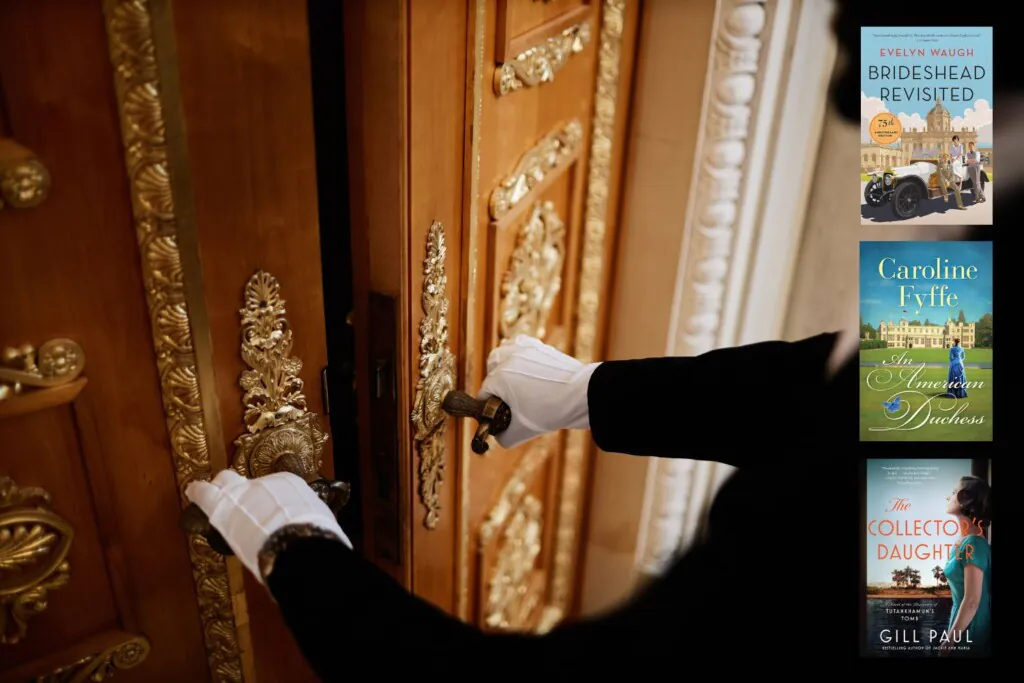 White Gloves hands opening fancy door