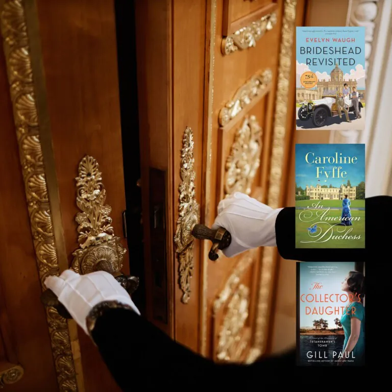 White Gloves hands opening fancy door