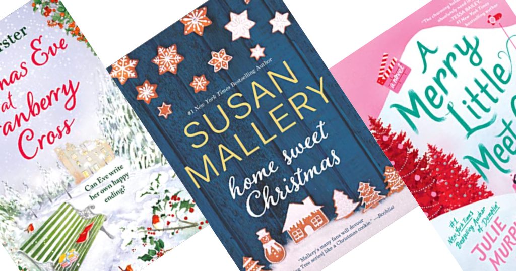 Image of 3 tilted Christmas Romance Book Covers
