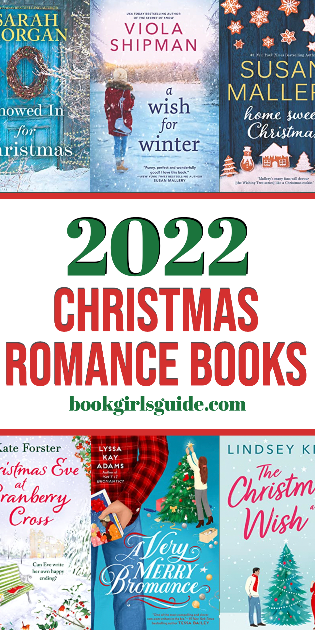 Image of Christmas Romance Book Covers & Text Reading "2022 Christmas Romance Books"