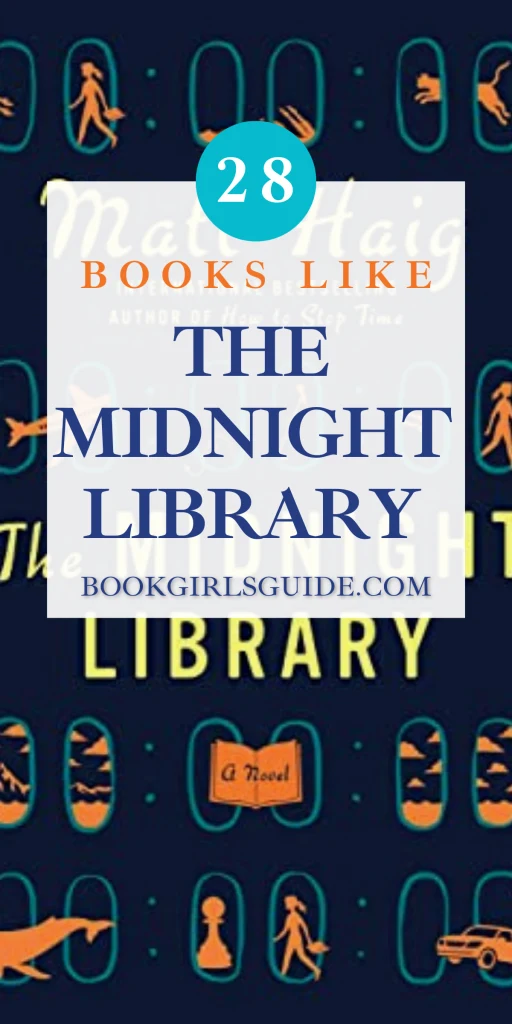 Book cover of The Midnight Library with text about similar books