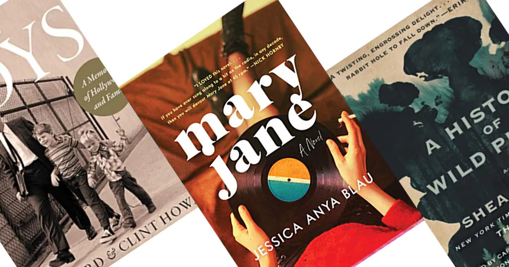 Three angled book covers with Mary Jane in the middle