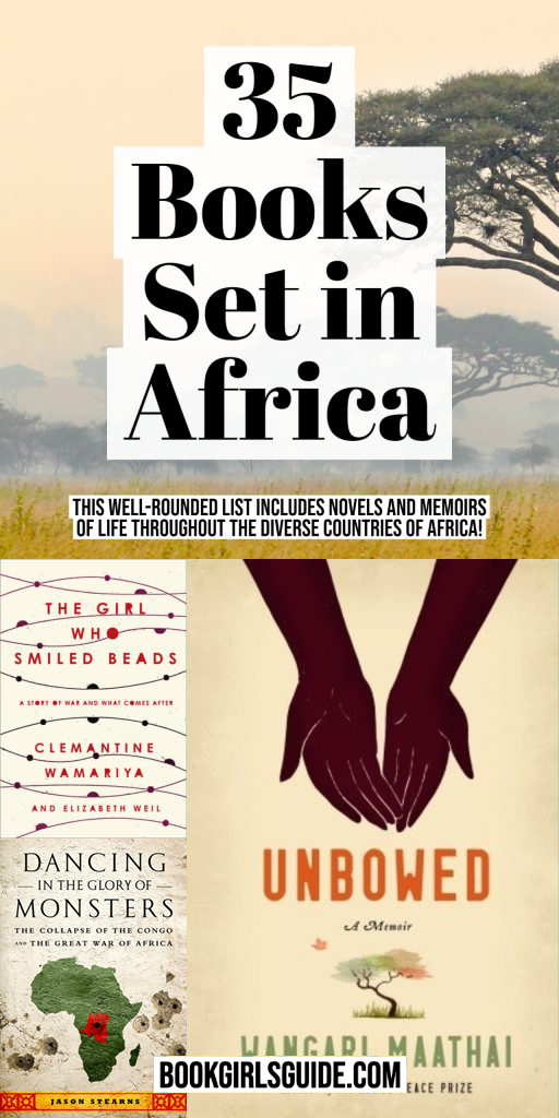 More than 30 books set throughout Africa's diverse countries, including novels, non-fiction, and memoirs.