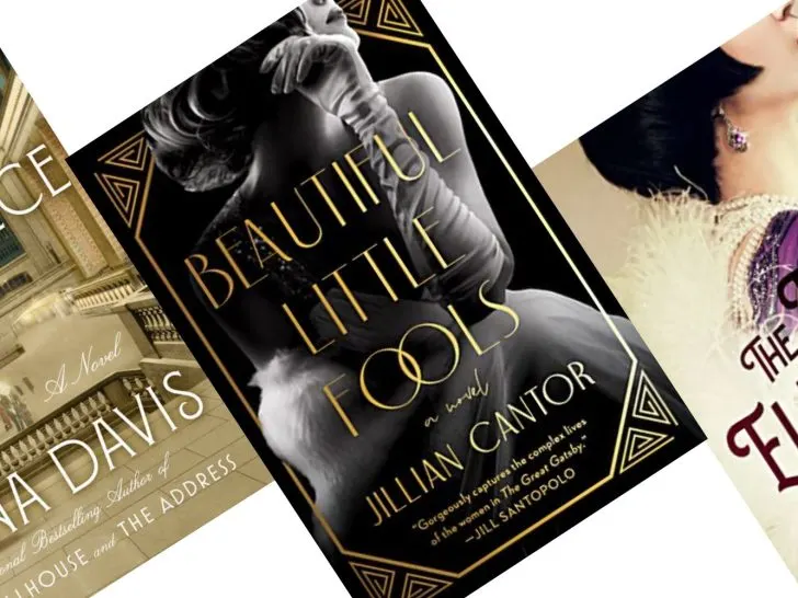 3 tilted book covers with Beautiful Little Fools in the Center