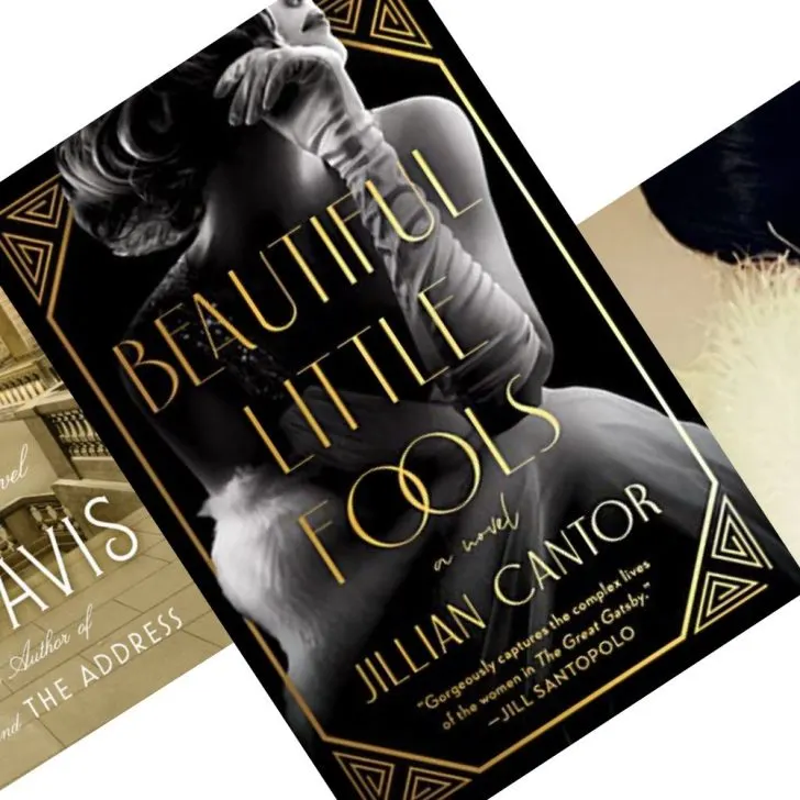 3 tilted book covers with Beautiful Little Fools in the Center