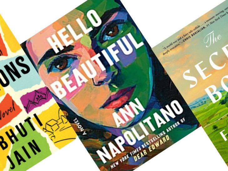 three angled book covers representing the best new release book club books for 2023