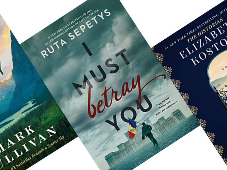 3 tilted book covers with I Must Betray You in the center