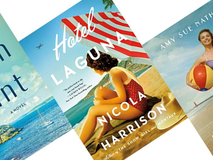 Three vintage beachy book covers