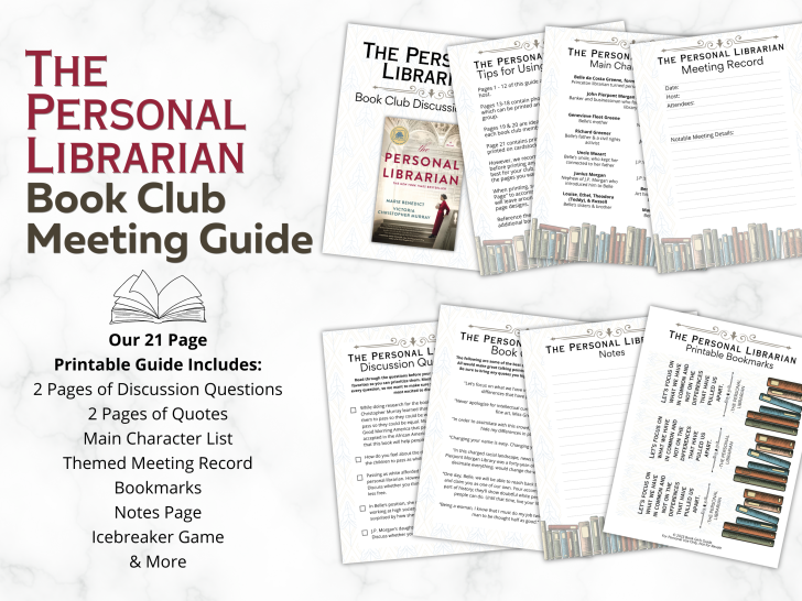 The personal librarian discussion questions book club guide