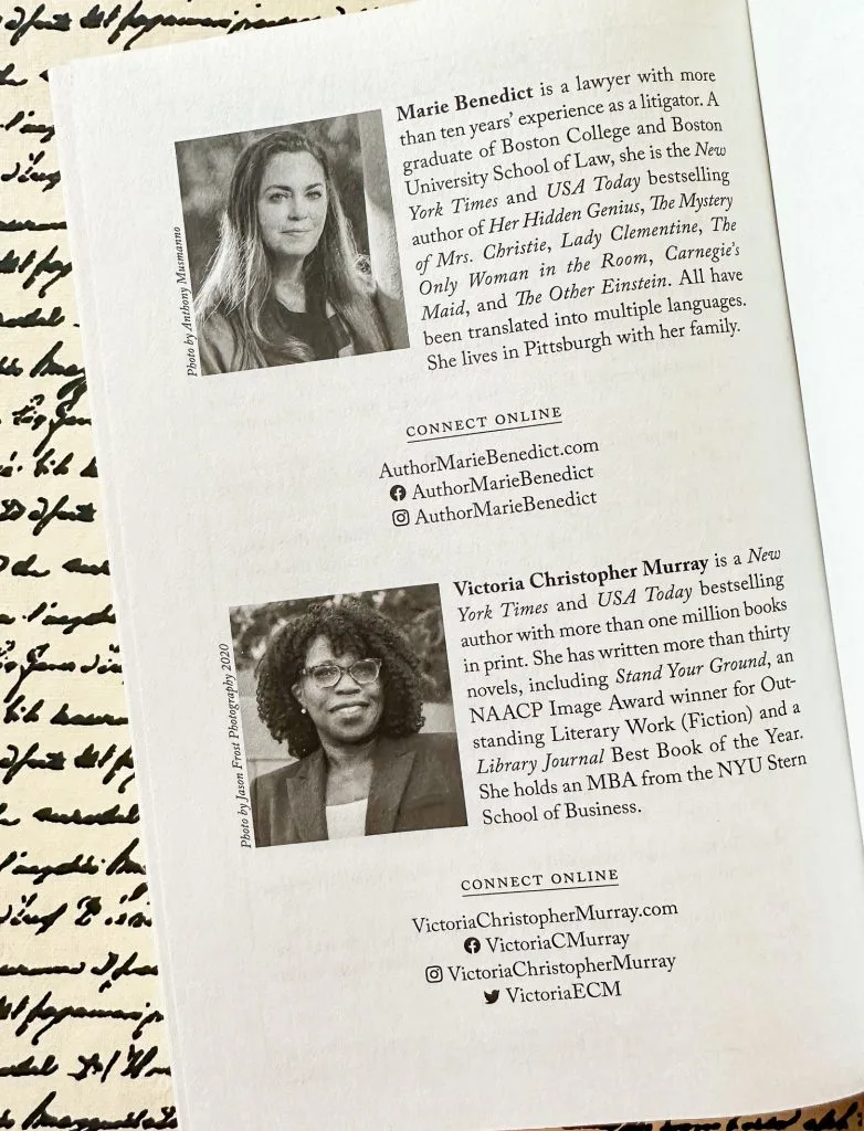 Image of author page from Personal Librarian Books