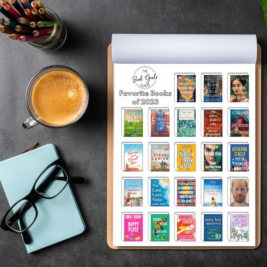 clipboard with graphic of 23 book covers