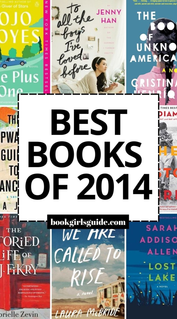 8 book covers under a headline reading Best Books of 2014