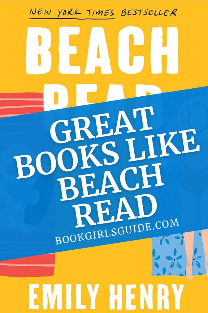 beach read book cover with text overlay.