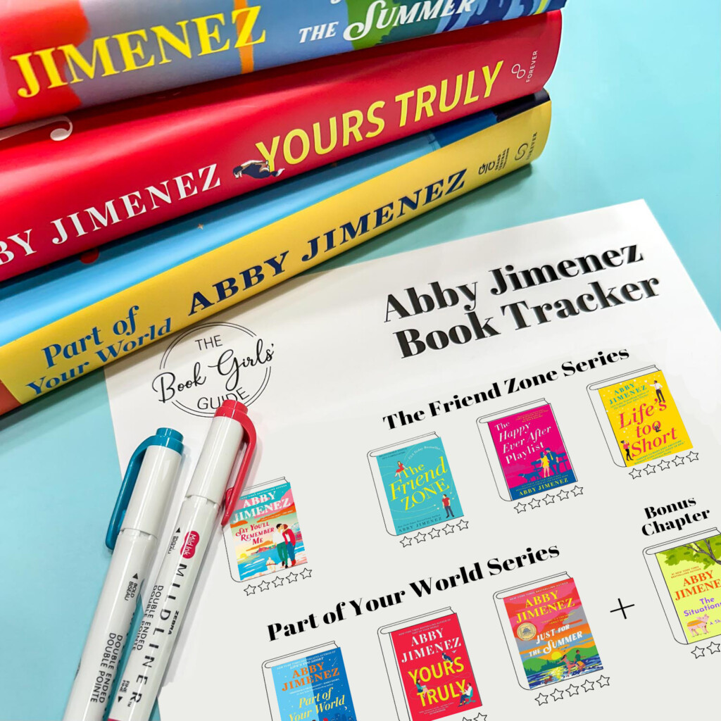 Image of printable page of Abby Jimenez book covers