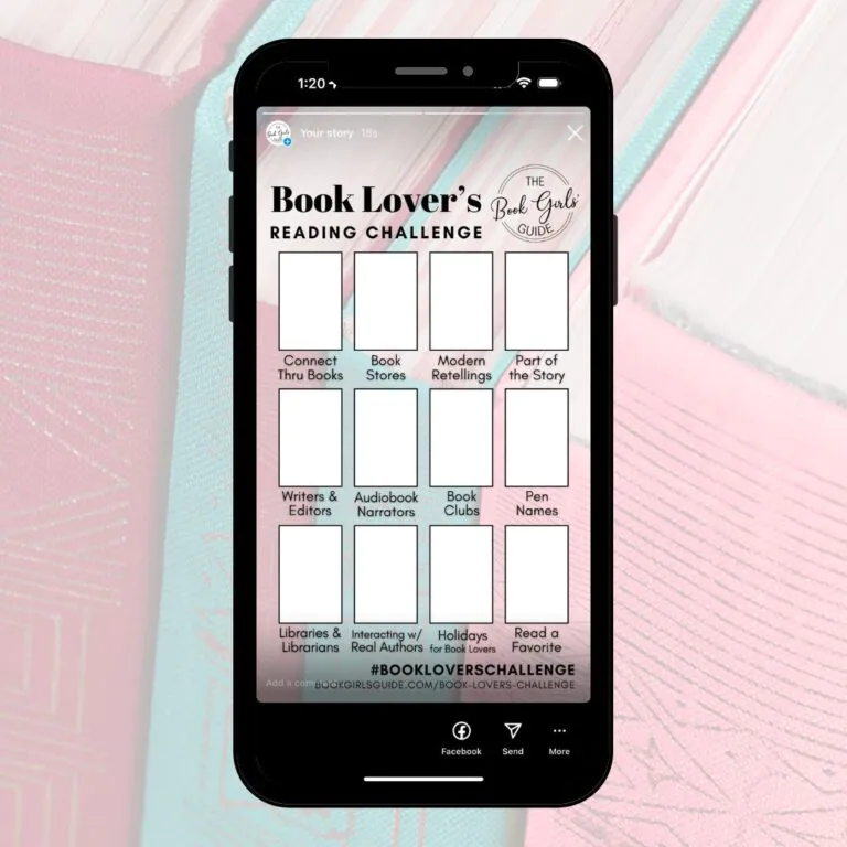 Sample social sharing template for Book Lover's Reading Challenge