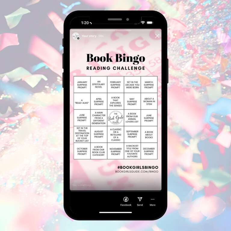 Sample social sharing template for Bingo Reading Challenge
