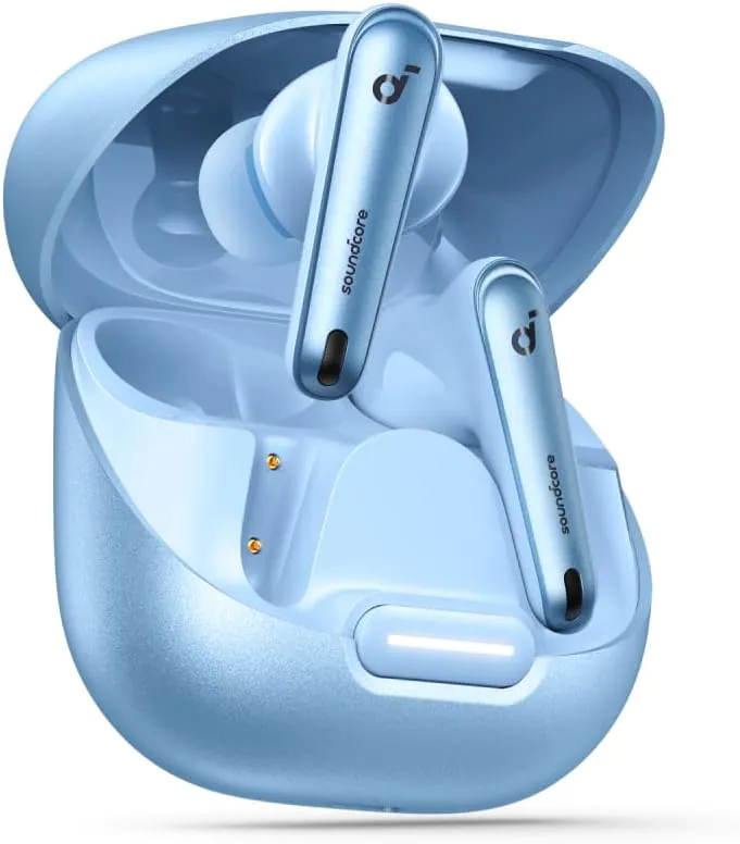 Soundcore Liberty Earbuds in light blue