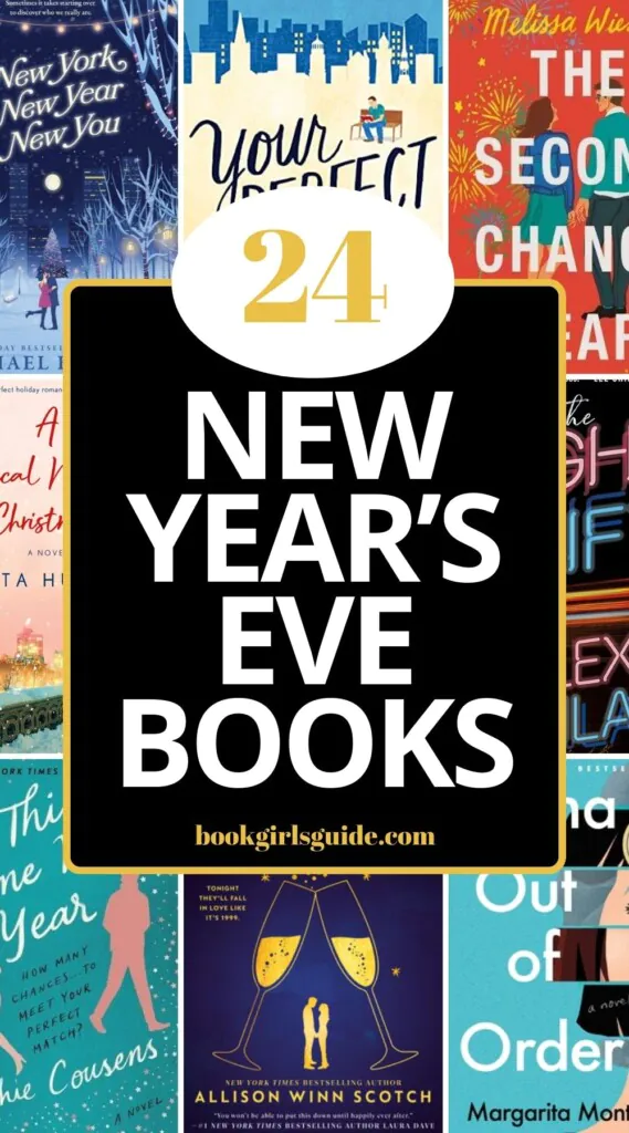 books covers of 8 books about New Year's Eve