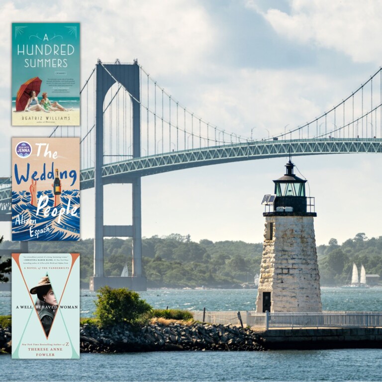 image of Newport Bridge (high suspension bridge) and 3 book covers