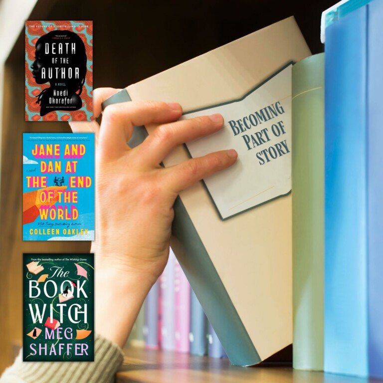 handing pulling book off shelf