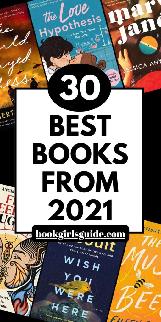 6 book covers overlaid with text that reads 30 Best Books From 2021