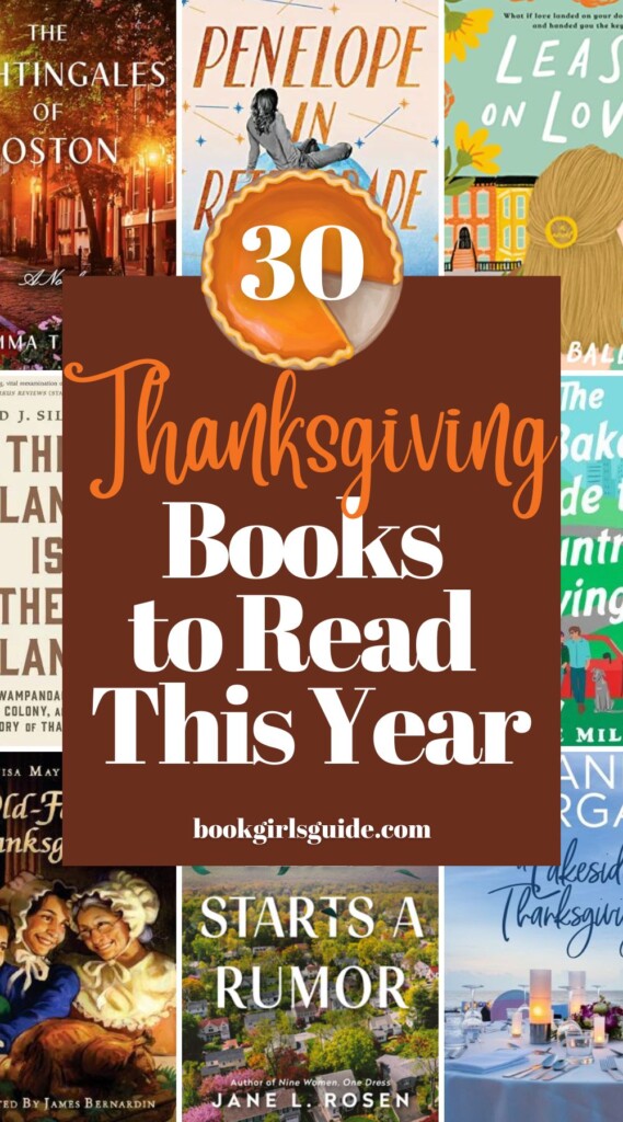 Image prompting the post with thanksgiving books and text reading Thanksgiving Books to Read This Year