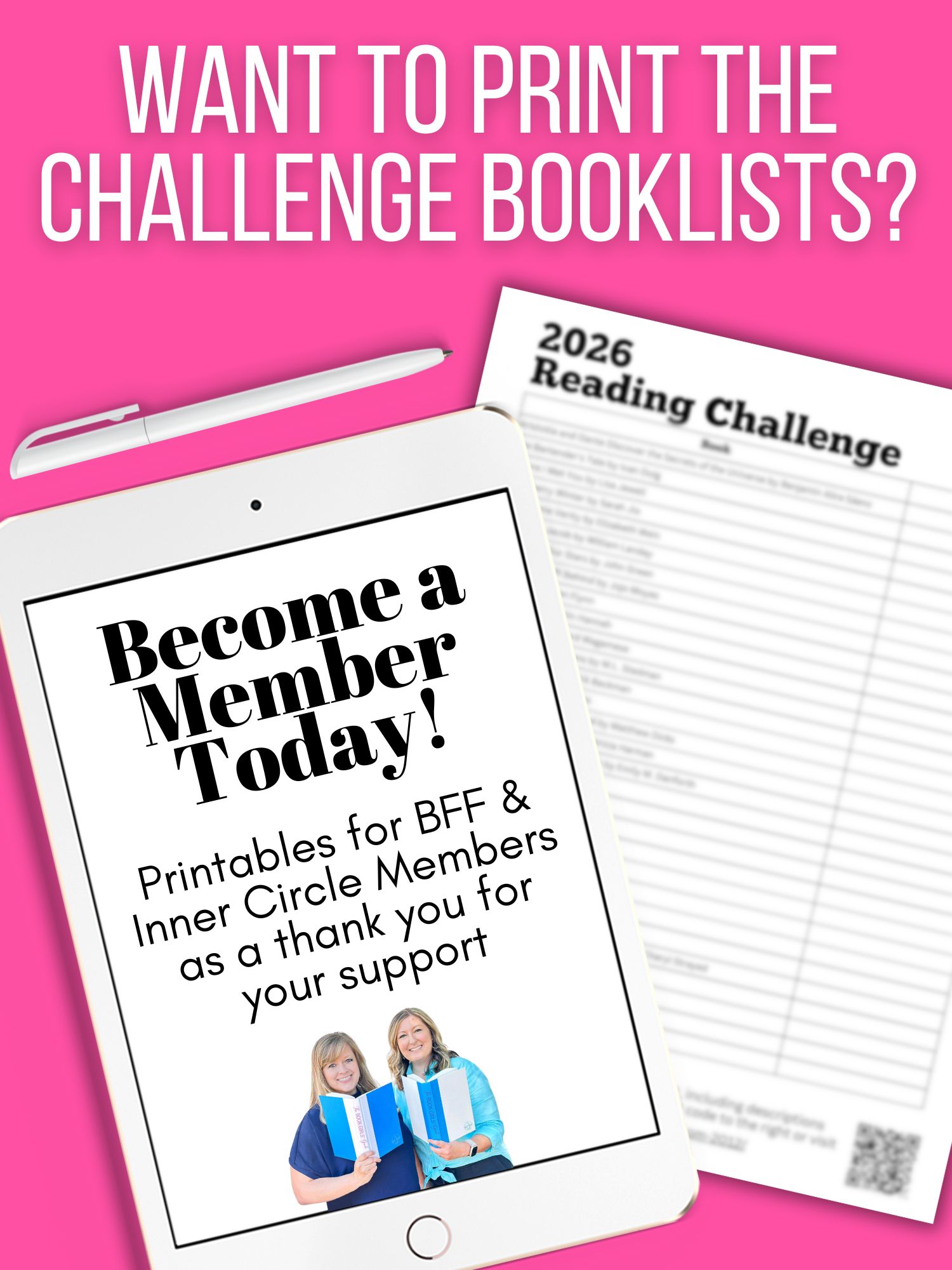 Promotion of printable versions of the challenge lists