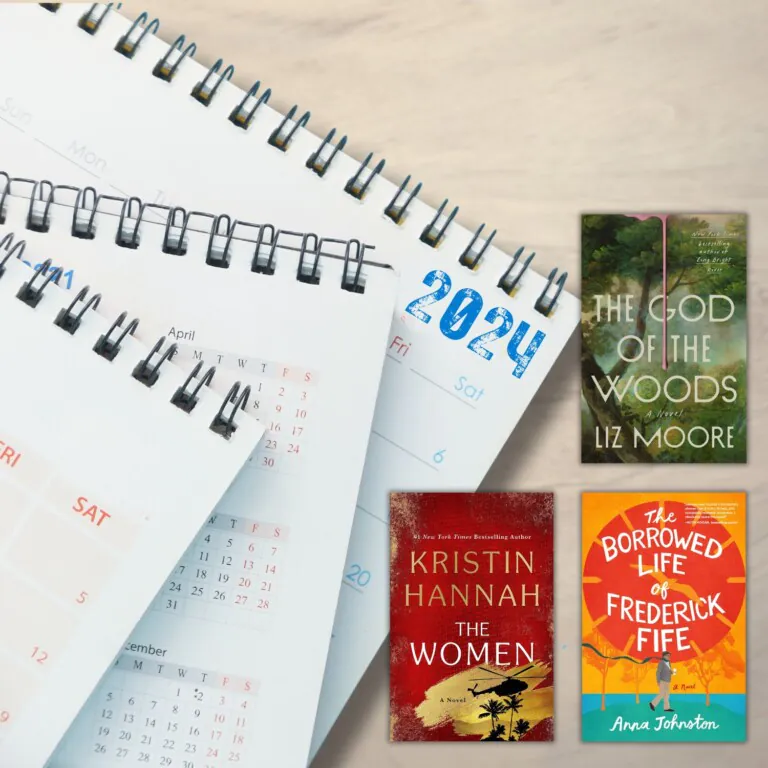 stack of calendars with one labeled 2024 and 3 book covers