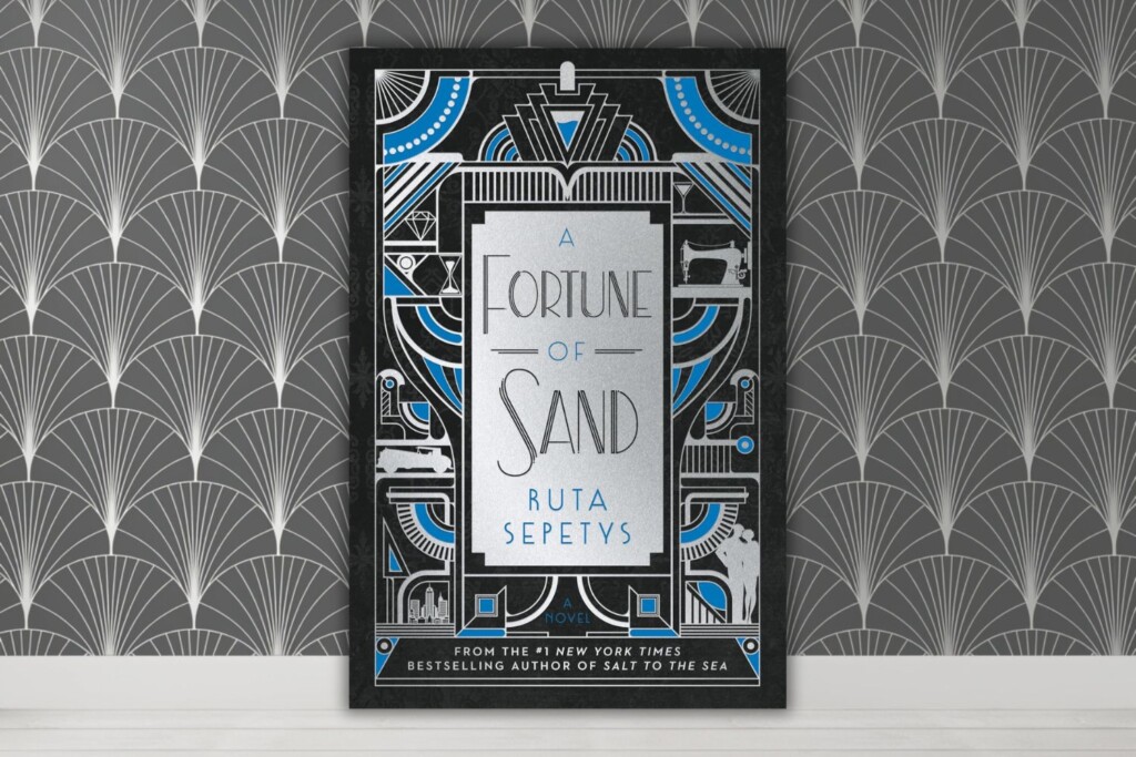 A Fortune of Sands cover by Ruta Septeys with art deco background