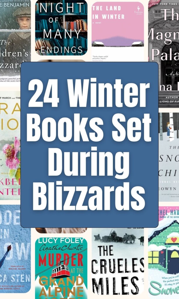 24 Winter Books Set During Blizzards text overaly