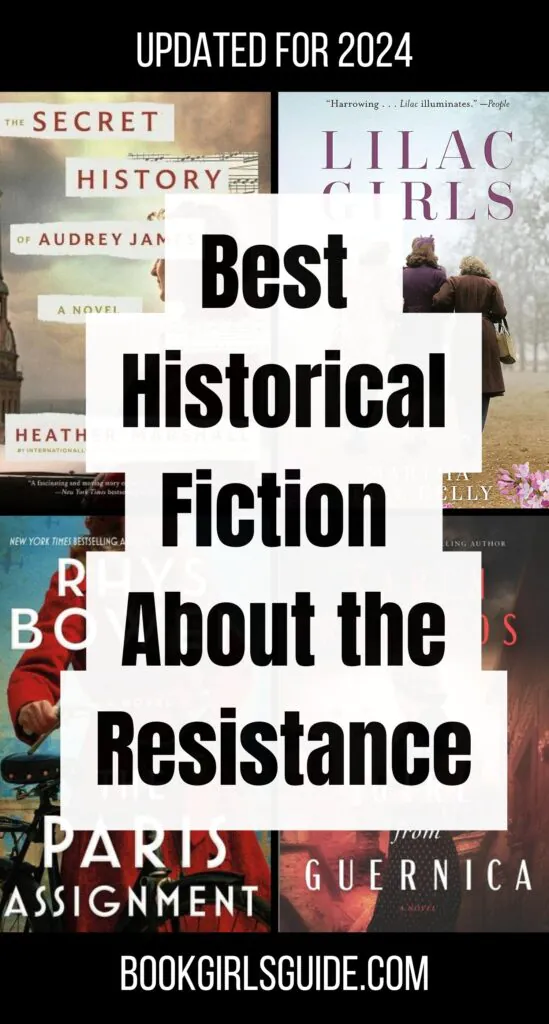 collage image promoting this post reading best historical fiction about the resistance