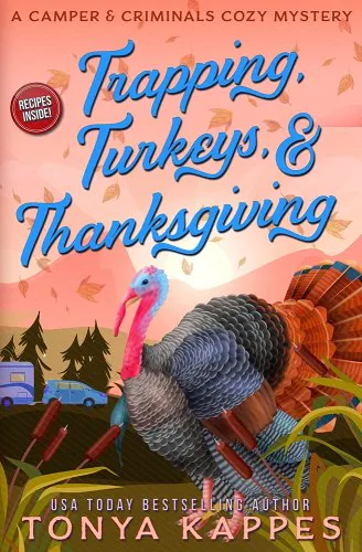 Trappings, Turkeys, & Thanksgiving book cover with illustrated turkey