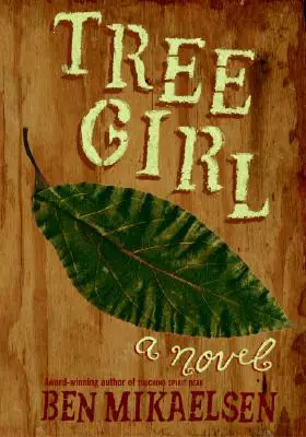 Tree Girl book cover - brown with green leaf
