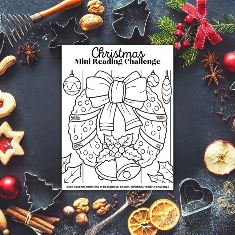 christmas image with printable wreath book tracker