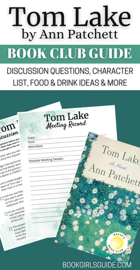 Sample pages from the printable version of the Tom Lake book club guide