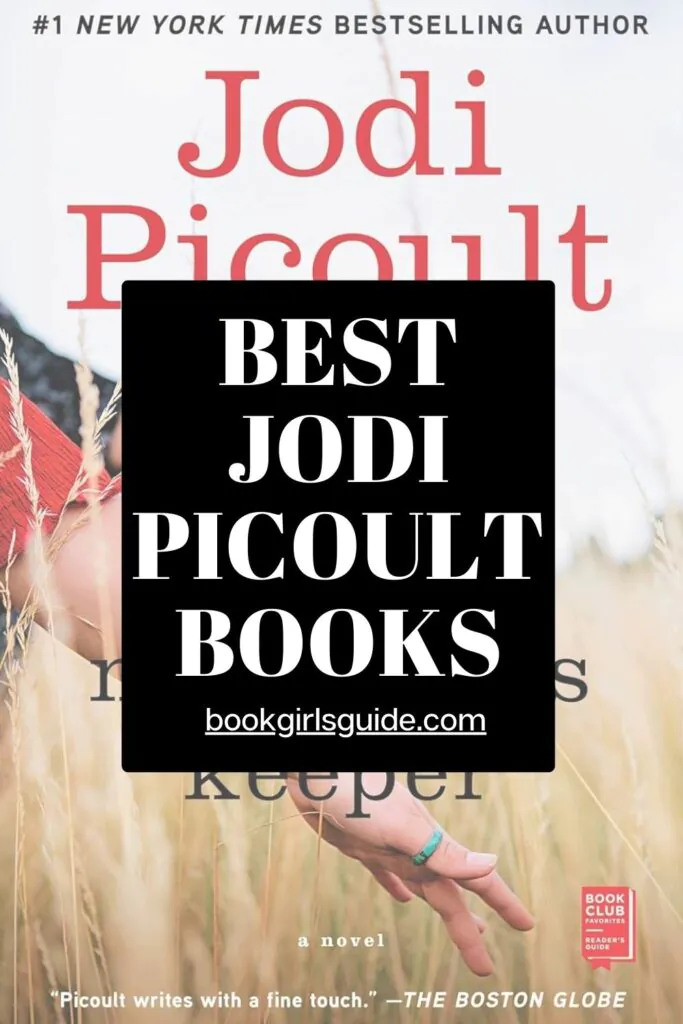 Jodi Picoult book cover with black rectangle on top and white text that reads Best Jodi Picoult BOoks