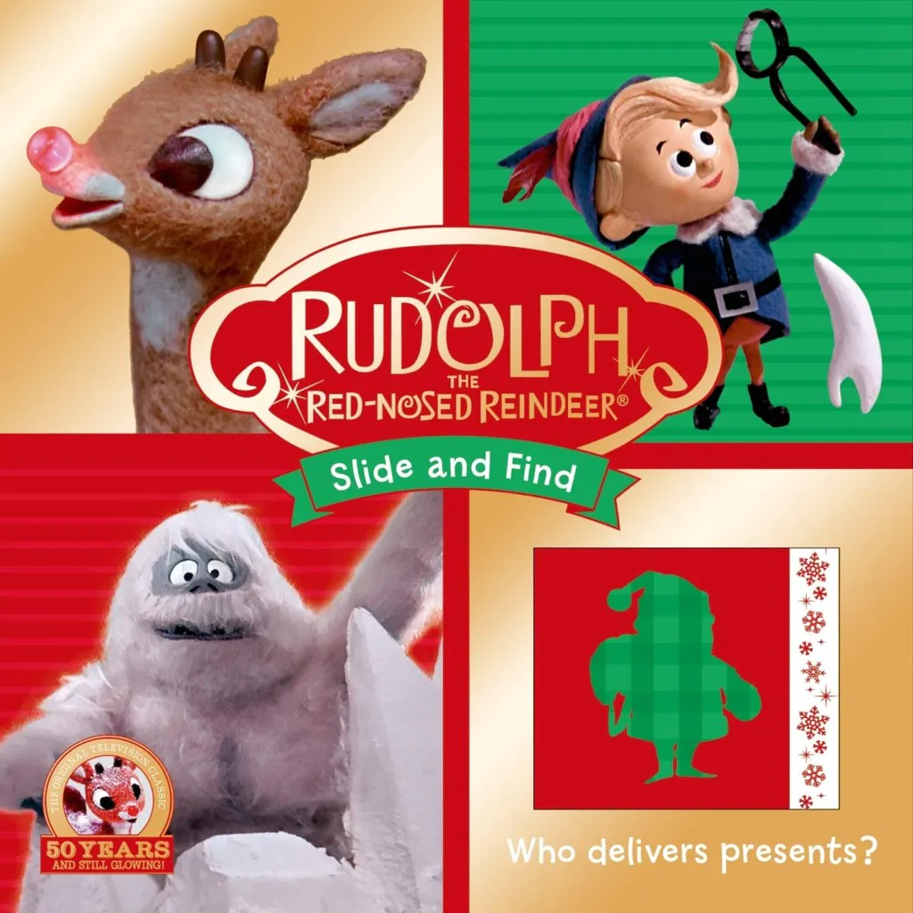 Rudolph the Red-Nosed Reindeer Slide and Find book cover