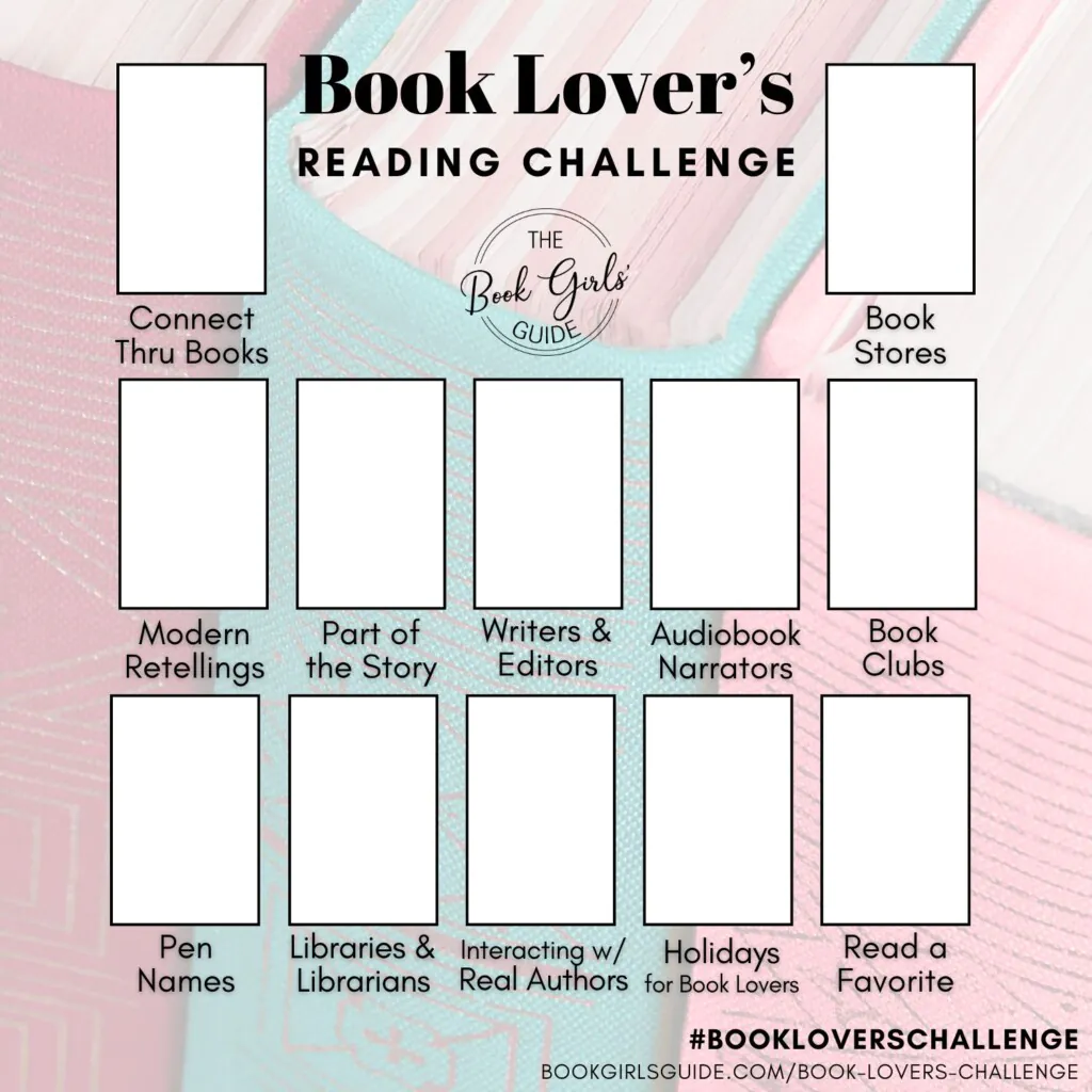 Book Voyage 2025 Reading Challenge Social Sharing Template with space to add book covers for each of the reading prompts