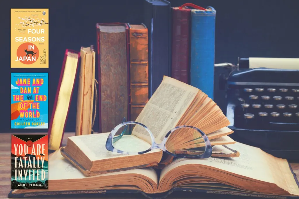 old books and typewriter