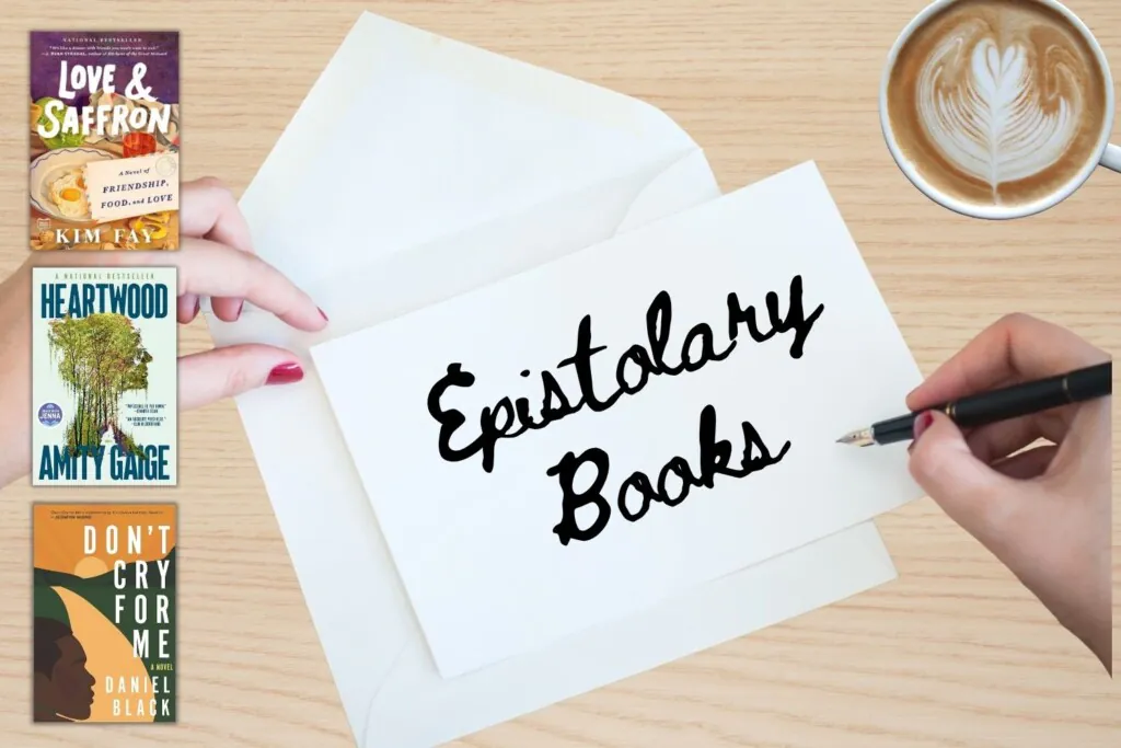 Envelope and notecard reading Epistolary Books