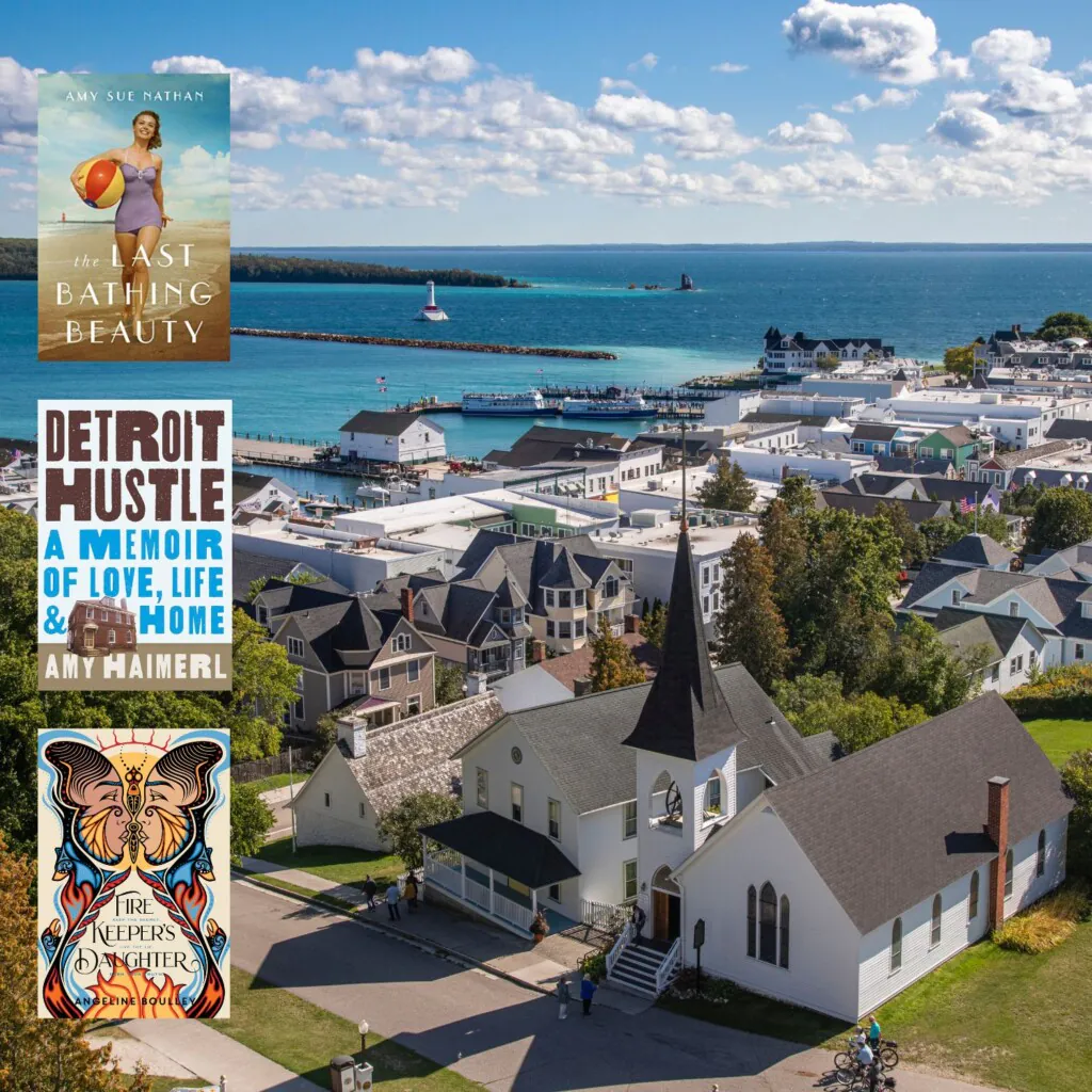 aerial view of Mackinac Island, Michigan