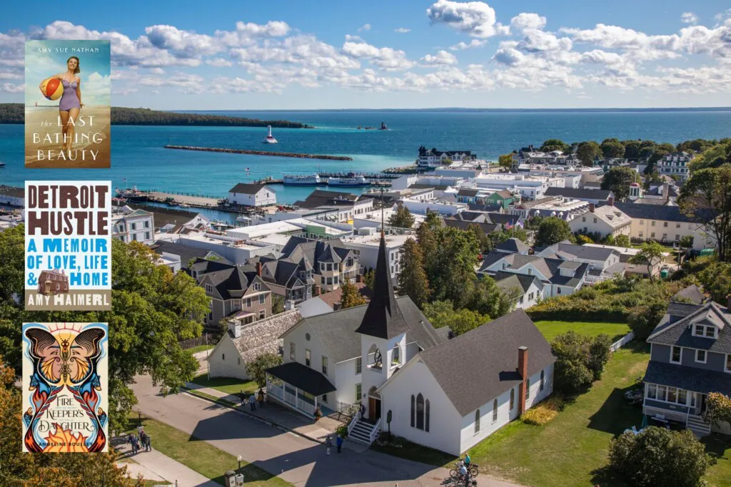 aerial view of Mackinac Island, Michigan