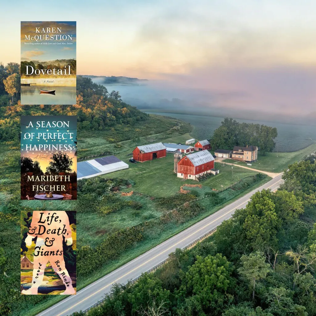 Wisconsin farm with three books set in Wisconsin
