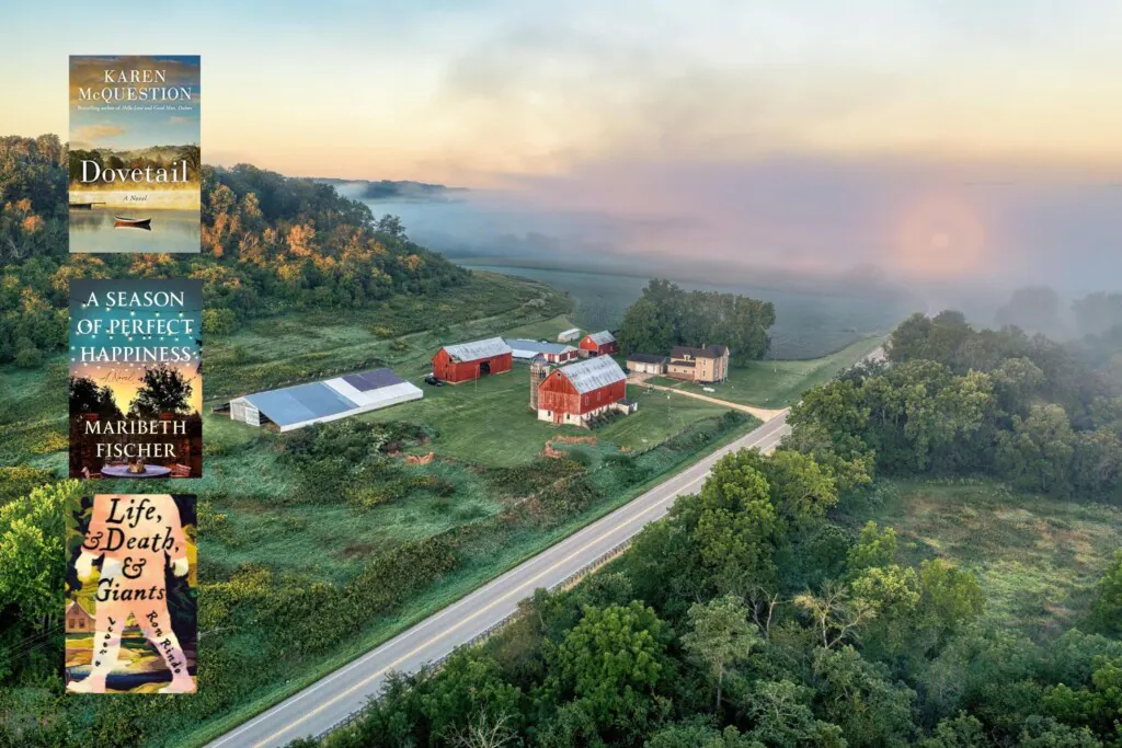 Wisconsin farm with three books set in Wisconsin