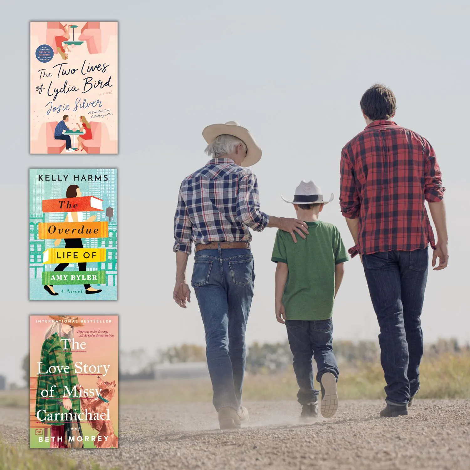 3 people from different generations and 3 books with characters of different generations